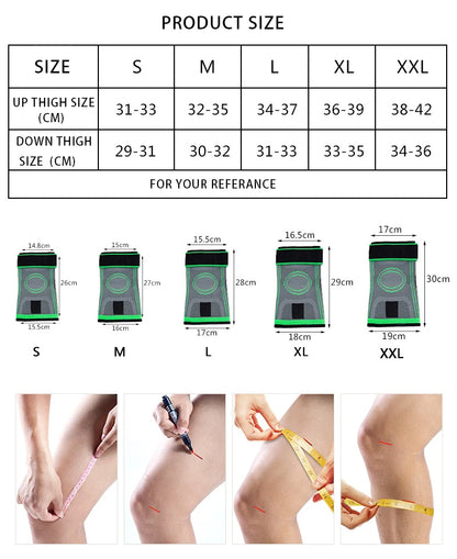 1pc Knee Brace Knee Sleeve Support For Men And Women Knee Pads For Running, Hiking Meniscus Tear Arthritis Joint Pain Relief Beauty World Shop