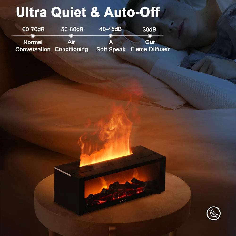 Air Humidifier Essential Oils Humidifiers Home Aroma Humidifier Flame Automatic Fragrance Diffuser With LED Light Remote Control Beauty World Shop