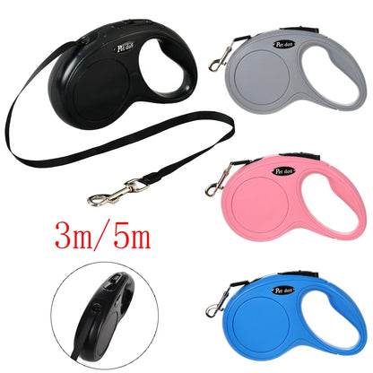 Pet Dog Leash for Small Medium Dogs Cats Walking Automatic Retractable Extending Puppy Solid Roulette Chihuahua Bulldog Supplies Beauty World Shop