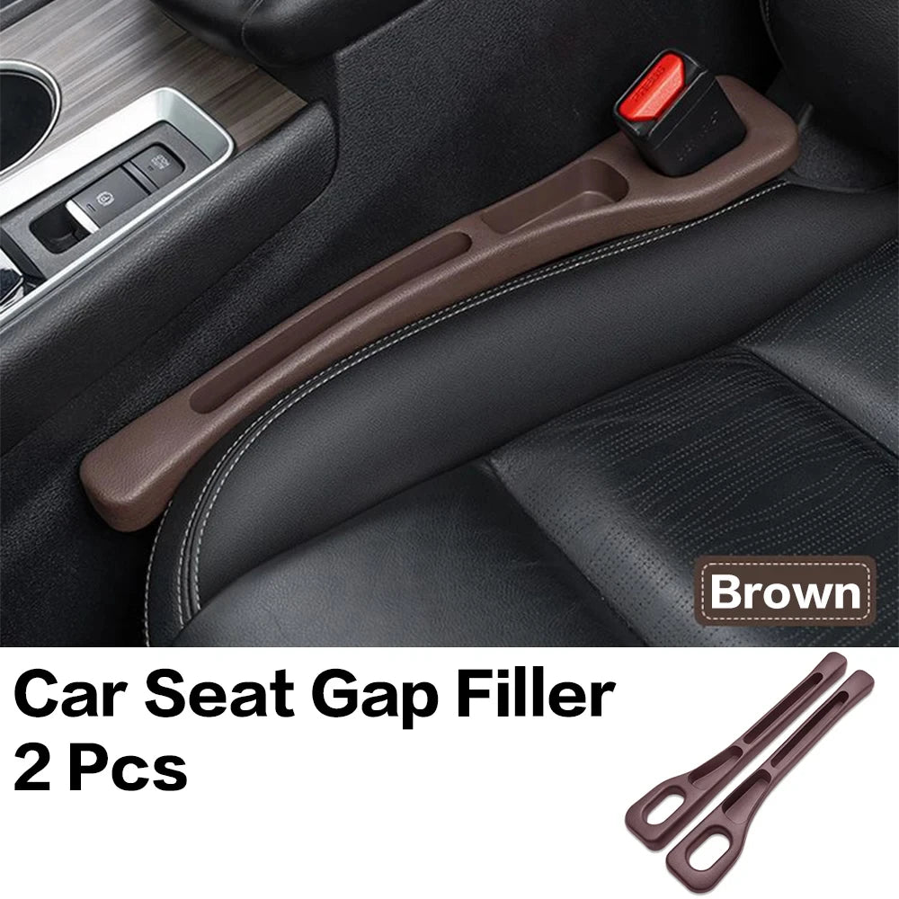 2PCS Car Seat Gap Filler Between Seats Console Organizer Seat Crevice Storage Box Bag Decoration Interior Auto Accessories Beauty World Shop