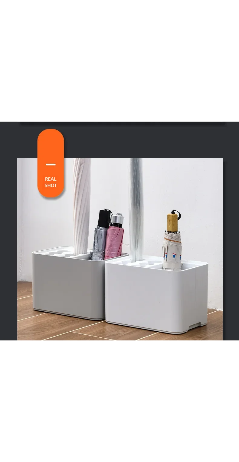Umbrella rack with drip tray, suitable for space saving storage in the corner of the entrance passage, can hold 10/15 umbrellas Beauty World Shop