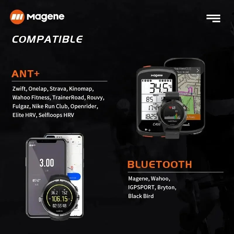 Magene H303 H64 Heart Rate Monitor Mover Sensor Dual ANT Bluetooth With Chest Strap Cycling Computer Bike Wahoo Garmin Sports Beauty World Shop