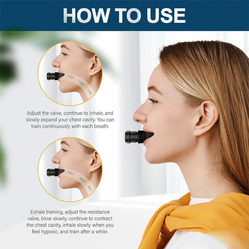 Silicone Breathing Fitness Exercise Equipment Portable Throat Adjustable Resistance Breathing Exercise Device Beauty World Shop