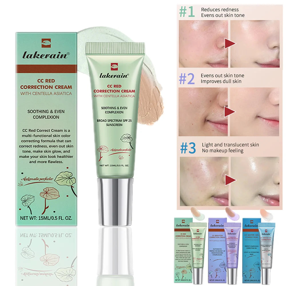 CC Cream Color Changing Liquid Foundation Centella Korean High Coverage Foundation Foundation Cream for Face Base Makeup Beauty World Shop