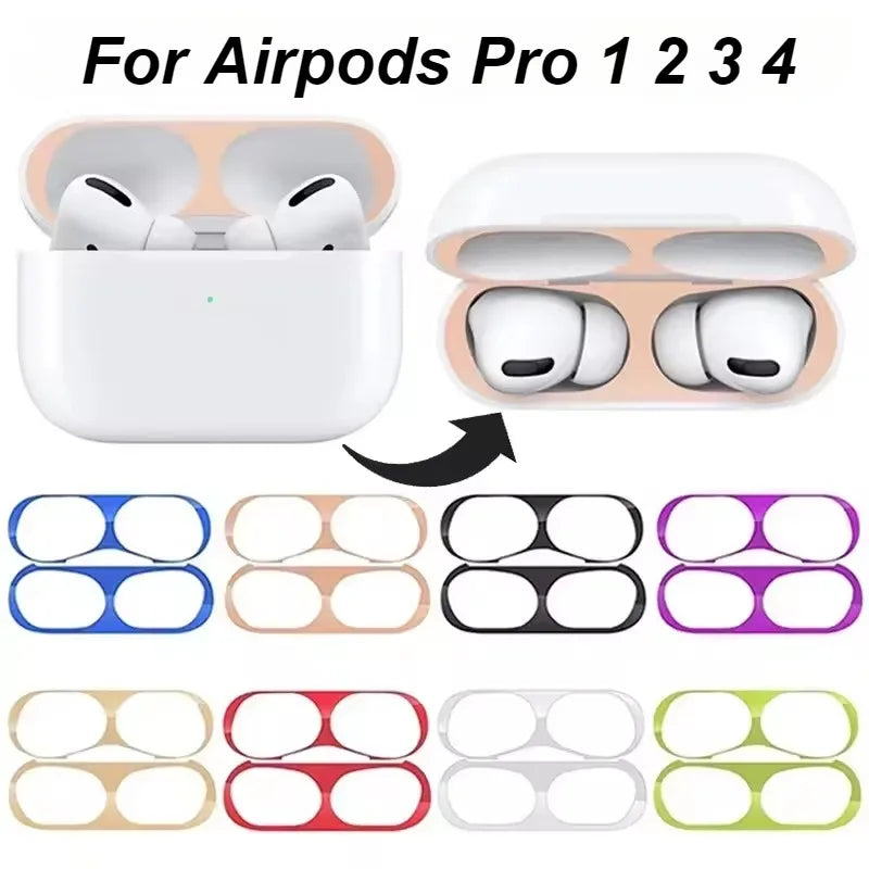 Dust-proof Scratchproof Sticker for Airpods Pro 1 2 3 4 Dust Guard Protective Earphone Film for AirPods 2/1/pro Cover Stickers