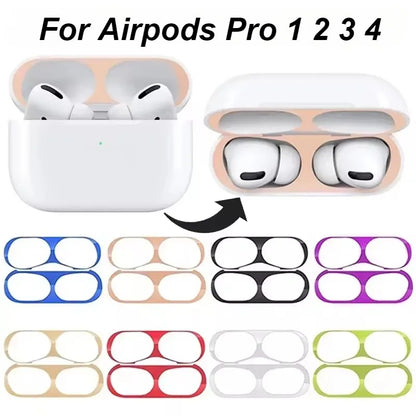 Dust-proof Scratchproof Sticker for Airpods Pro 1 2 3 4 Dust Guard Protective Earphone Film for AirPods 2/1/pro Cover Stickers
