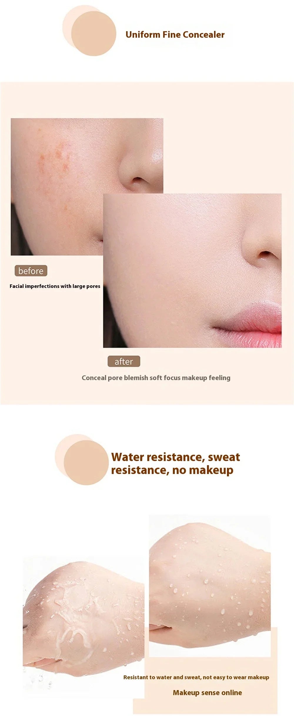 High Coverage Concealer Cover Anti Dark Circle Freckle Lasting Waterproof Foundation BB Cream for Face Makeup Base Cosmetics Beauty World Shop