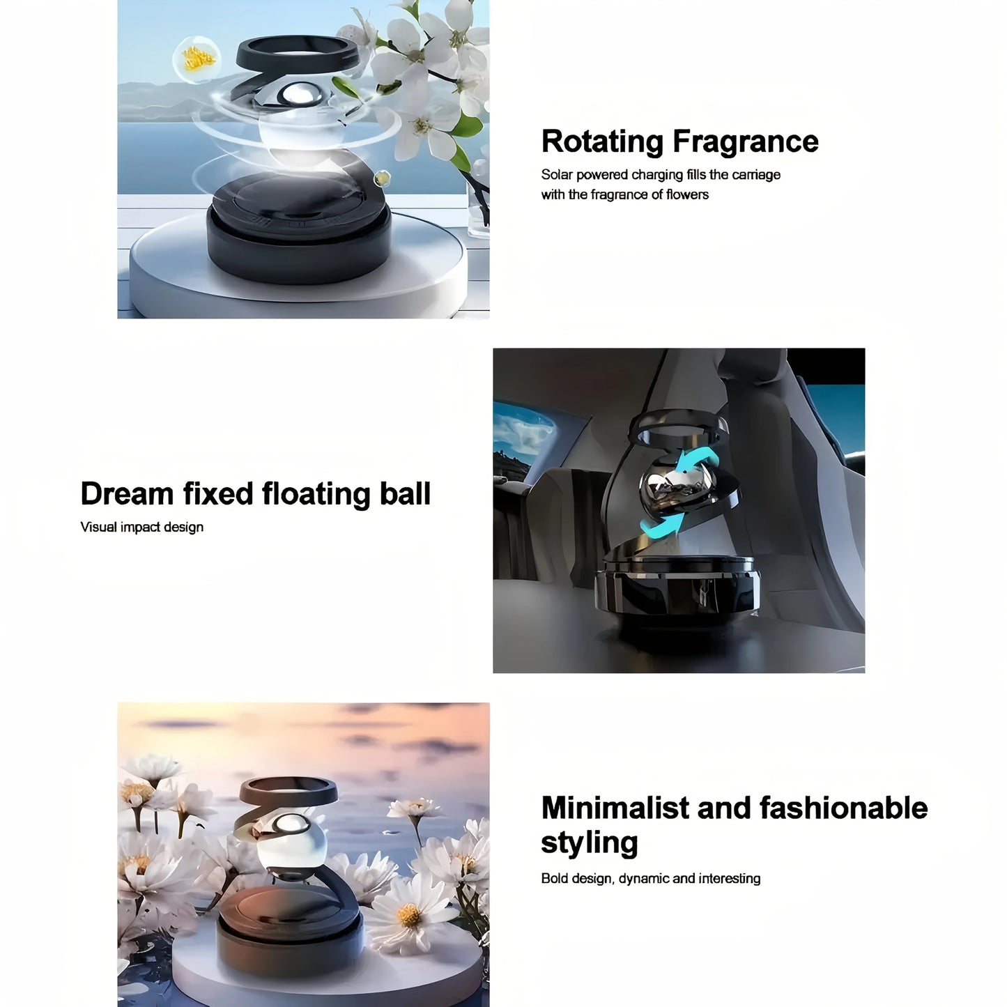 Starry Sky Solar-Powered Car Air Freshener – Long-Lasting Fragrance, Stylish Design, Premium Car Perfume | Ideal Gift & Festive Beauty World Shop