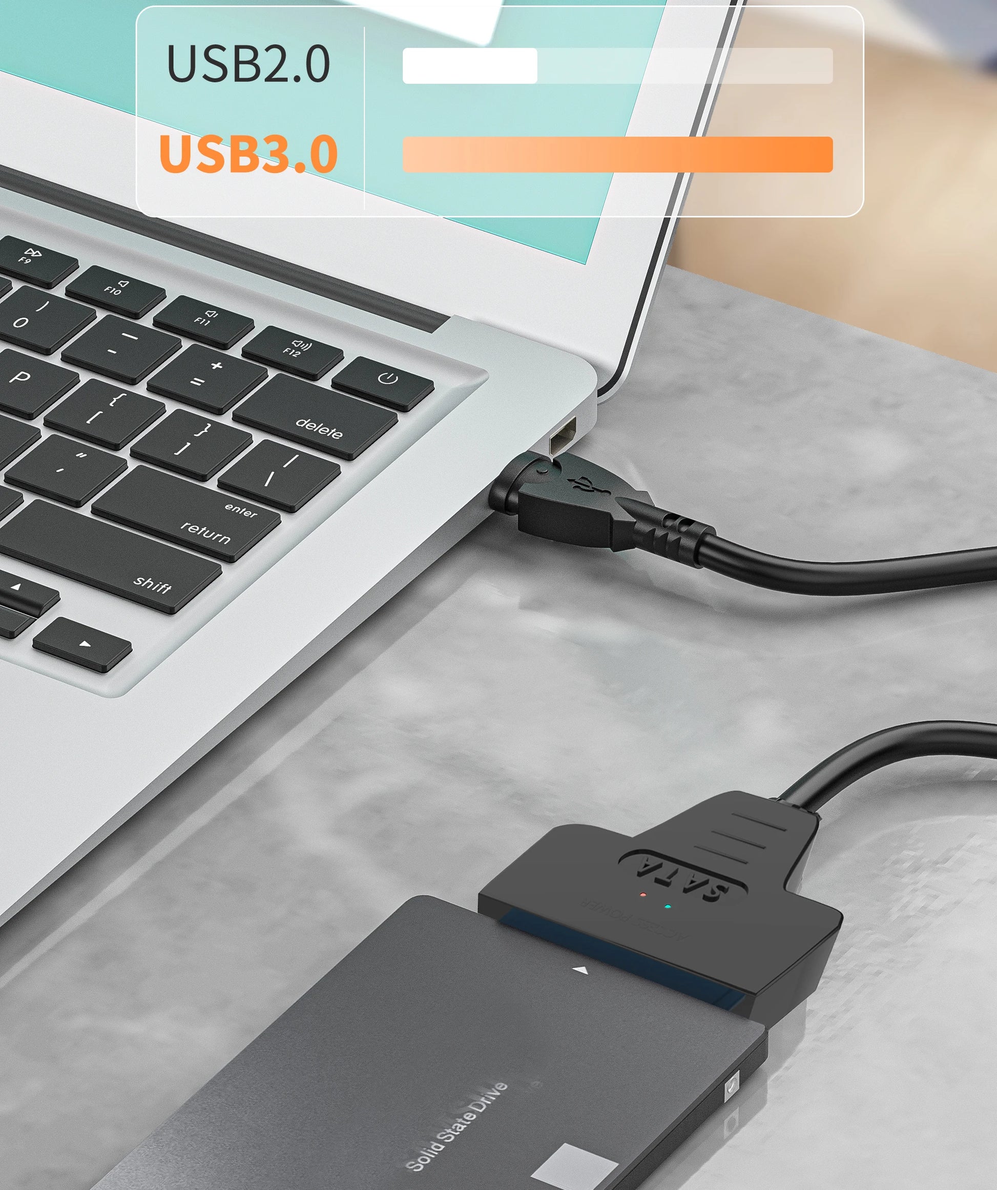 Sata To USB 3.0 Adapter Cable USB To SATA 3 Cable Support 22 Pin 2.5 Lnche External HDD SSD Hard Disk Computer Connector Fit Beauty World Shop
