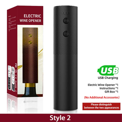 Electric Wine Bottle Opener Automatic Red Wine Corkscrew Rechargeable Wine Opener with Charging Base Tools Kitchen Accessories Beauty World Shop