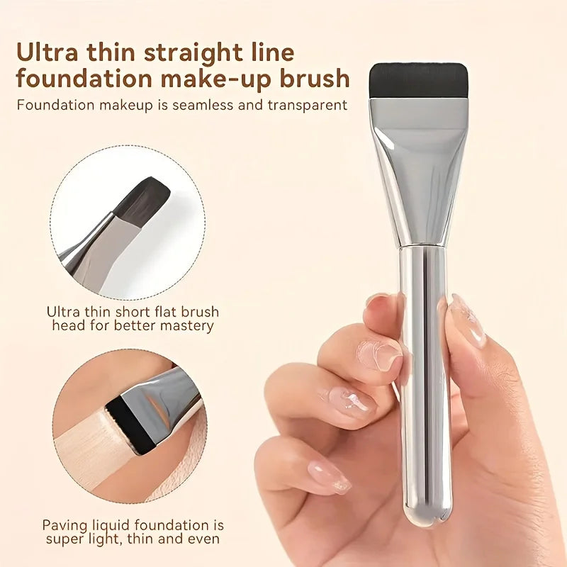 1/2Pc Multi-Use Foundation Ultra-Fine, Hypoallergenic Nylon Bristle Oval Foundation Brush - Perfect for Face Contouring Beauty World Shop