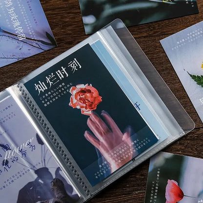 40pcs/book A6 Storage Booklet Simple Large-Capacity Waterproof Photo Storage Book High Quality PP Material Beauty World Shop
