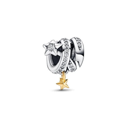 2025 New S925 Silver Spring Ball Bear Cross Pendant Suitable for Original Bracelets DIY Accessories Women's Charm Jewelry Gifts Beauty World Shop
