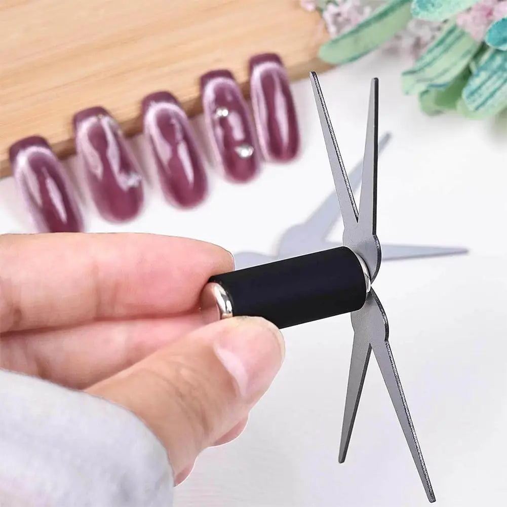 Double-head French Nail Art Magnet Set Cat Eye Magnetic Rod Combination Nail Art DIY V-Shaped Effect Gel Nail Polish Magnet Beauty Trend Shop
