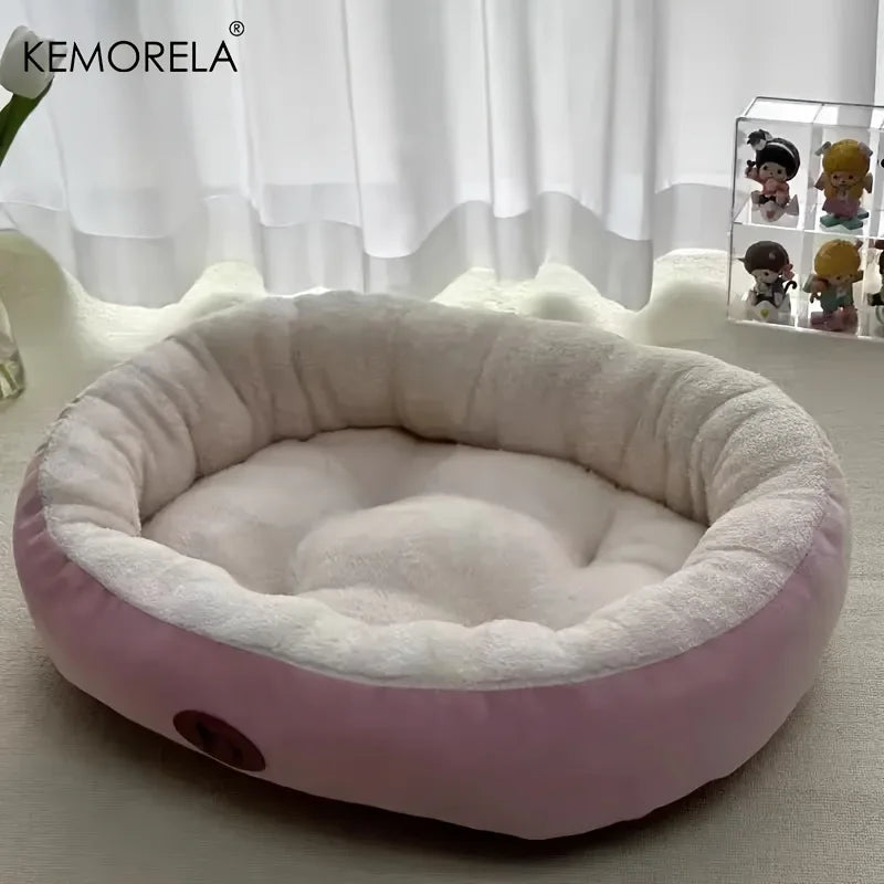 Cozy Oval Snuggle Pet Bed, Plush & Thickened Cat Bed Warm and Secure Bed for Cats and Small Medium Dogs, All Seasons Beauty World Shop