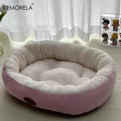 Cozy Oval Snuggle Pet Bed, Plush & Thickened Cat Bed Warm and Secure Bed for Cats and Small Medium Dogs, All Seasons Beauty World Shop