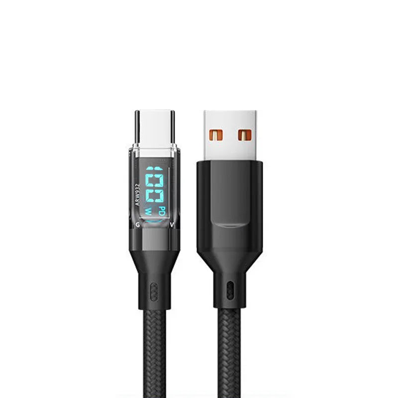 OOZCC LCD Watt Display Cable, Max 120W Super Fast Charging USB Type C Cable Data Transfer, USB A to Lightning for IPhone14 Pro Beauty World Shop