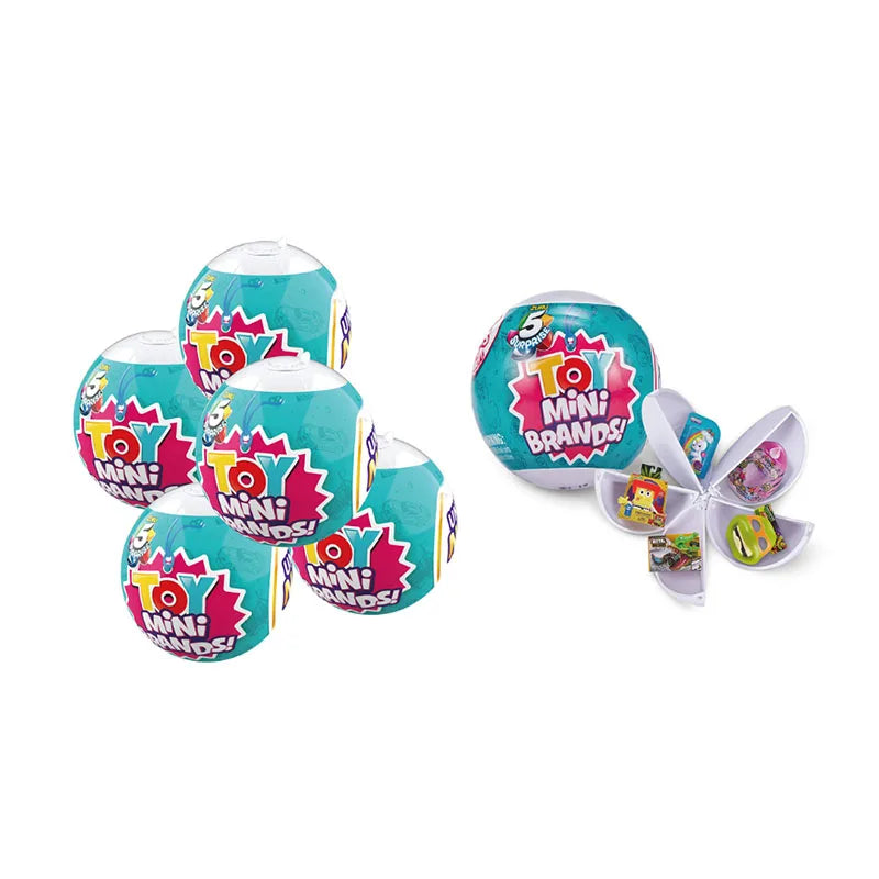 5 Surprise Mini Brands Series 1 by ZURU Mystery Real Miniature Collectible Toy Capsule Anime Figure Toy Birthday Surprise Gift Beauty World Shop