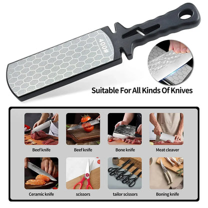 5 in1 Knife Sharpener Diamond Bars 400/1000 Multi-Tool Kitchen Knives Tungsten Steel Ceramic Grinding Double-Sided Whetstone 숫돌 Beauty World Shop