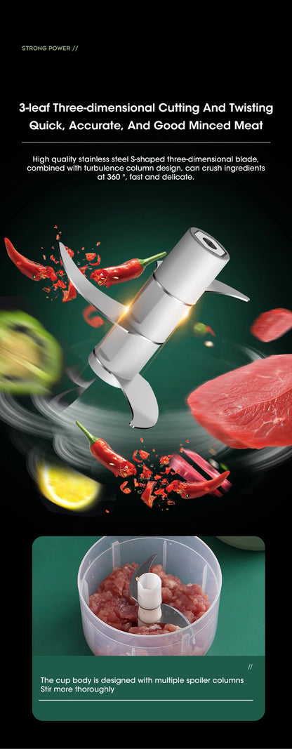 250ml Garlic Masher Crusher Electric Kitchen Food Chopper USB Portable Meat Grinder Vegetable Chopper for Kitchen Gadgets Beauty World Shop