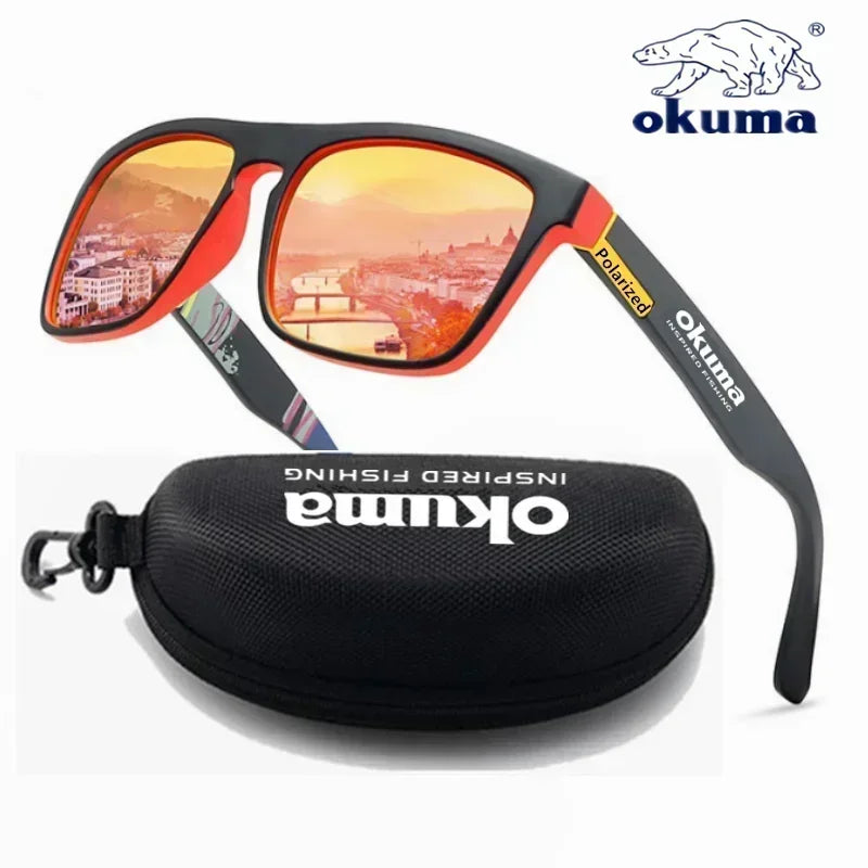Okuma Polarized Sunglasses UV400 for Men and Women Outdoor Hunting, Fishing, Driving Bicycles, Sunglasses Optional Box Beauty World Shop