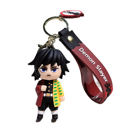 Anime Figure Demon Slayer Keychain Car Keychain Cartoon Backpack Pendant Handmade Backpack Pendant Kids birthday Christmas Gifts Beauty World Shop