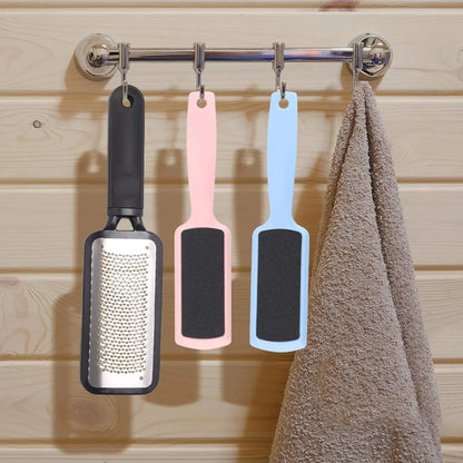 3Pcs Foot Files Kit Foot Scrubber Foot Rasp,Double-Sided Heel Files Pedicure Tool Callus Remover Stainless Steel Feet Scraper Beauty World Shop