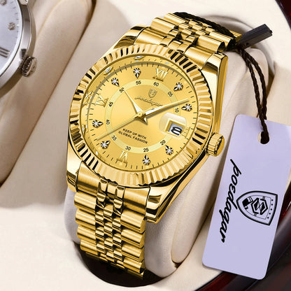 POEDAGAR Original Men Wristwatch Waterproof Luminous Date Business Man Clock Stainless Steel Quartz Military Men's Watches Reloj Beauty World Shop