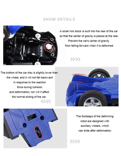 One Click Automatic Collision Deformation Robot Boy Gift Dual Form Toy Car Father Son Interactive Model Car Beauty World Shop