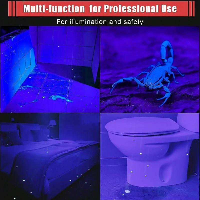 UV Flashlight 395nm Ultraviolet Torch With Pen Clip Portable AAA Batteries Used Violet Light Pet Urine Scorpion Detector UV Lamp Beauty World Shop