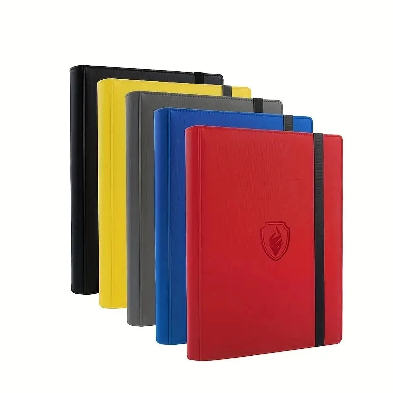 9 Pocket Card Binder, 360 Trading Card Holder Book, Premium PU Cover Zip Binder For Cards, Durable Side Loading Card Fold Beauty World Shop