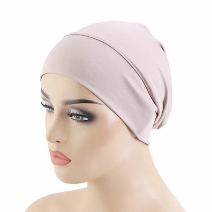 2020 soft modal inner Hijab Caps Muslim stretch Turban cap Islamic Underscarf Bonnet hat female headband tube cap turbante mujer Beauty World Shop