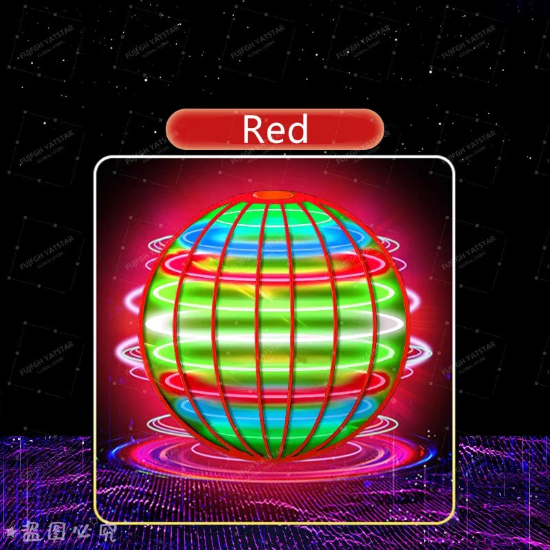Flying Ball Children's Hand Controlled Color LED Cosmic Globe 360 ° Rotating Suspension Ball Suitable for Indoor and Outdoor Toy Beauty Fashion