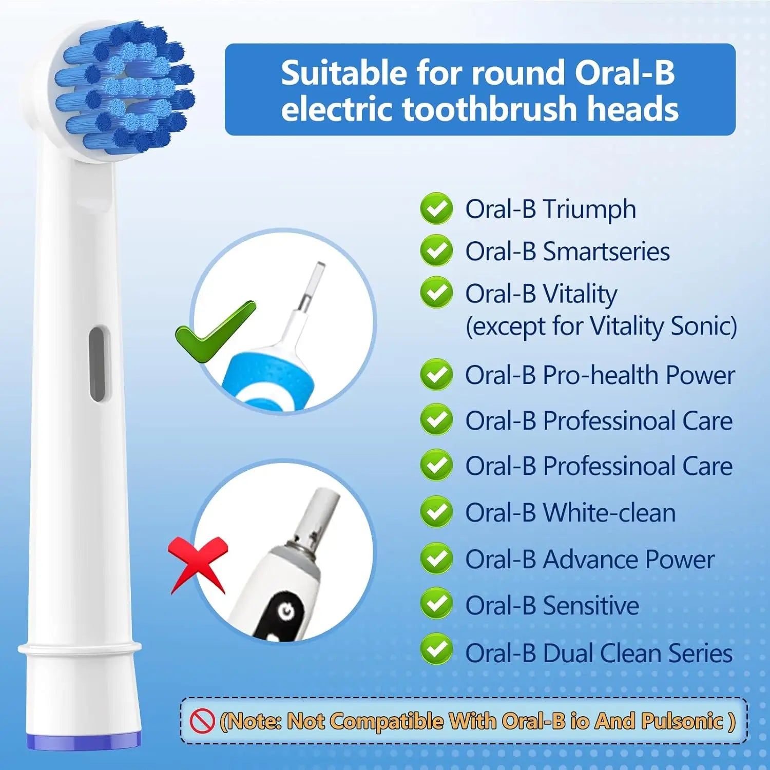 4/8/12/16/20 Pack Sensitive Gum Care Soft Bristle Replacement Brush Heads Compatible with Oral b Braun Electric Toothbrush Beauty World Shop