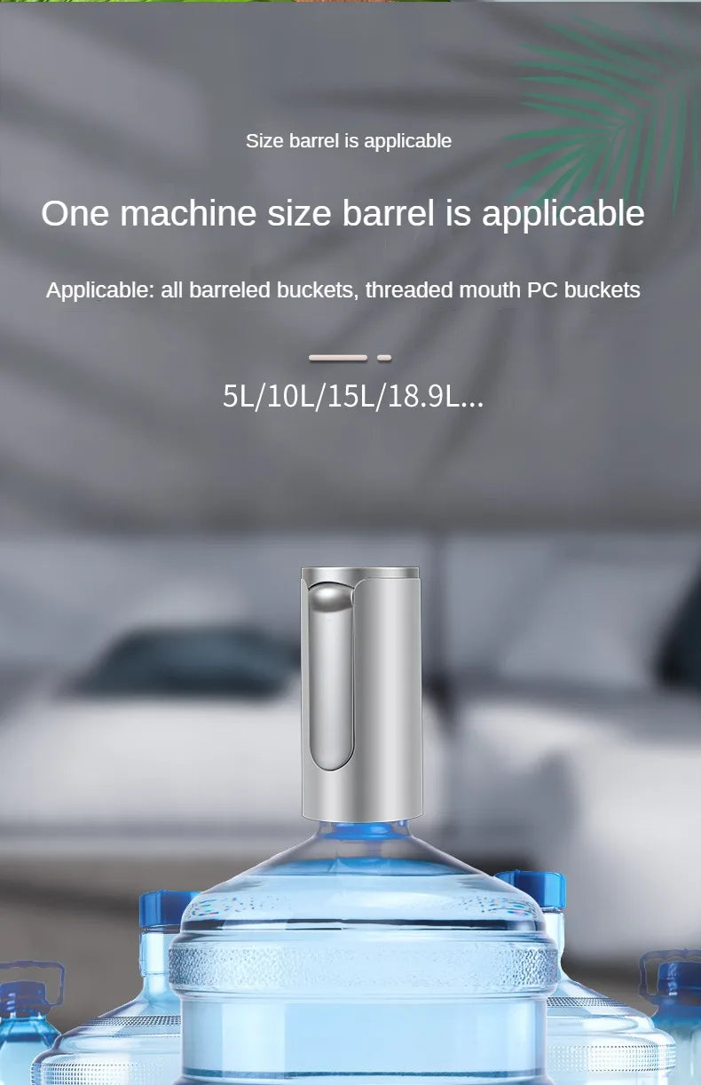 Electric Water Gallon Bottle Pump Automatic Water Dispenser Pump 19 Liters Foldable Desktop Water Bottle Pump USB Rechargeable Beauty World Shop