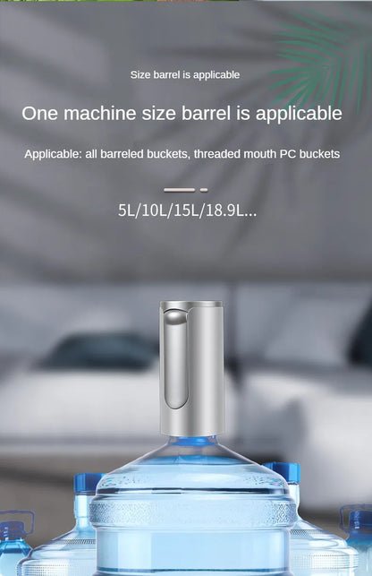 Electric Water Gallon Bottle Pump Automatic Water Dispenser Pump 19 Liters Foldable Desktop Water Bottle Pump USB Rechargeable Beauty World Shop