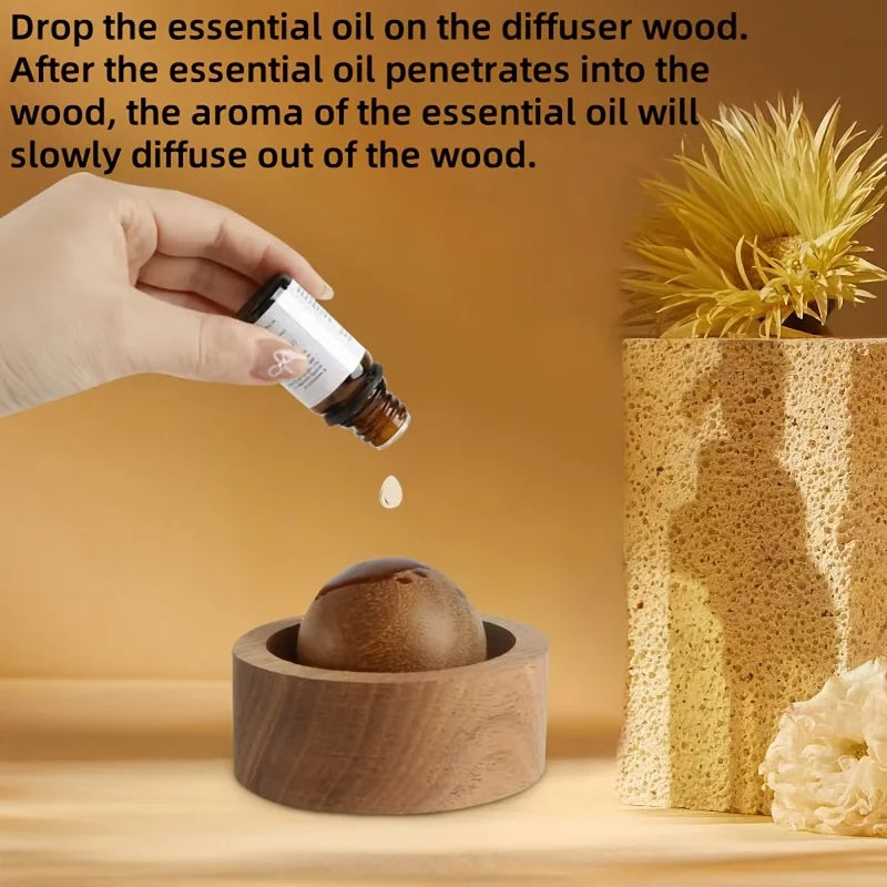 Car & Home Essential Oil Diffuser - Made of Wood Mini Cute Natural Fragrance Diffuser Suitable for Bedroom Living Room Bathroom Beauty World Shop