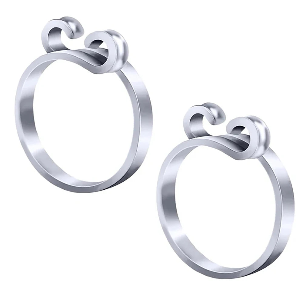 2pcs Adjustable Knitting Crochet Loop Ring Knittied Yarn Guide Finger Faster Holder Thimble Crocheters Thread Ring Sewing Tools Beauty World Shop
