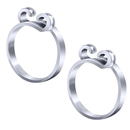 2pcs Adjustable Knitting Crochet Loop Ring Knittied Yarn Guide Finger Faster Holder Thimble Crocheters Thread Ring Sewing Tools Beauty World Shop