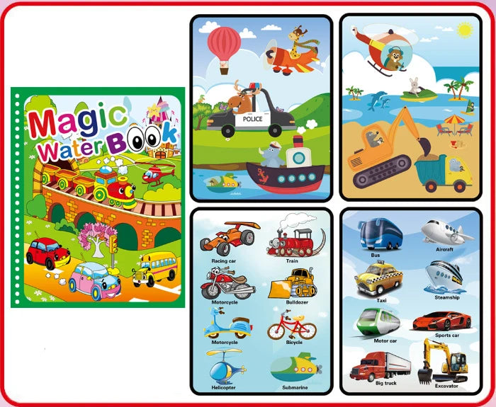 NEW Kids Magic Water Drawing Books Coloring Books Painting Toys for Kids Birthday Christmas New Year Gift for Boys and Girls Beauty Fashion