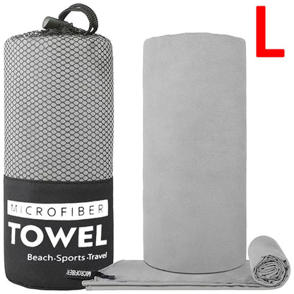 S/M/L Microfiber Towel Sports Quick-Drying Super Absorbent Camping Towel Super Soft Lightweight Gym Swimming Yoga Beach Towel Beauty World Shop