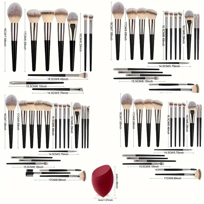 3-20PCS Makeup Brushes Set Soft Fluffy Eyeshadow Foundation Concealer Blending Blush Brush Kabuki Professional Women Beauty Tool Beauty World Shop