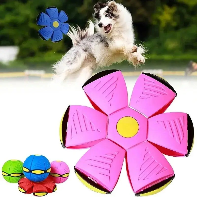 Flying Saucer Bouncing Ball Is A Durable Elastic and Fun Dog Pet Toy Suitable for Outdoor Activities and Exercise Beauty World Shop