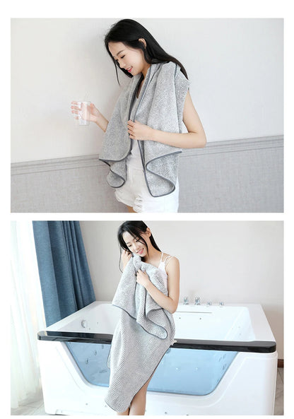 1PCS Thickened Bath Towels for The Body Microfiber Towel for Gym Sports Shower Robe for Spa Beath Home Beauty World Shop