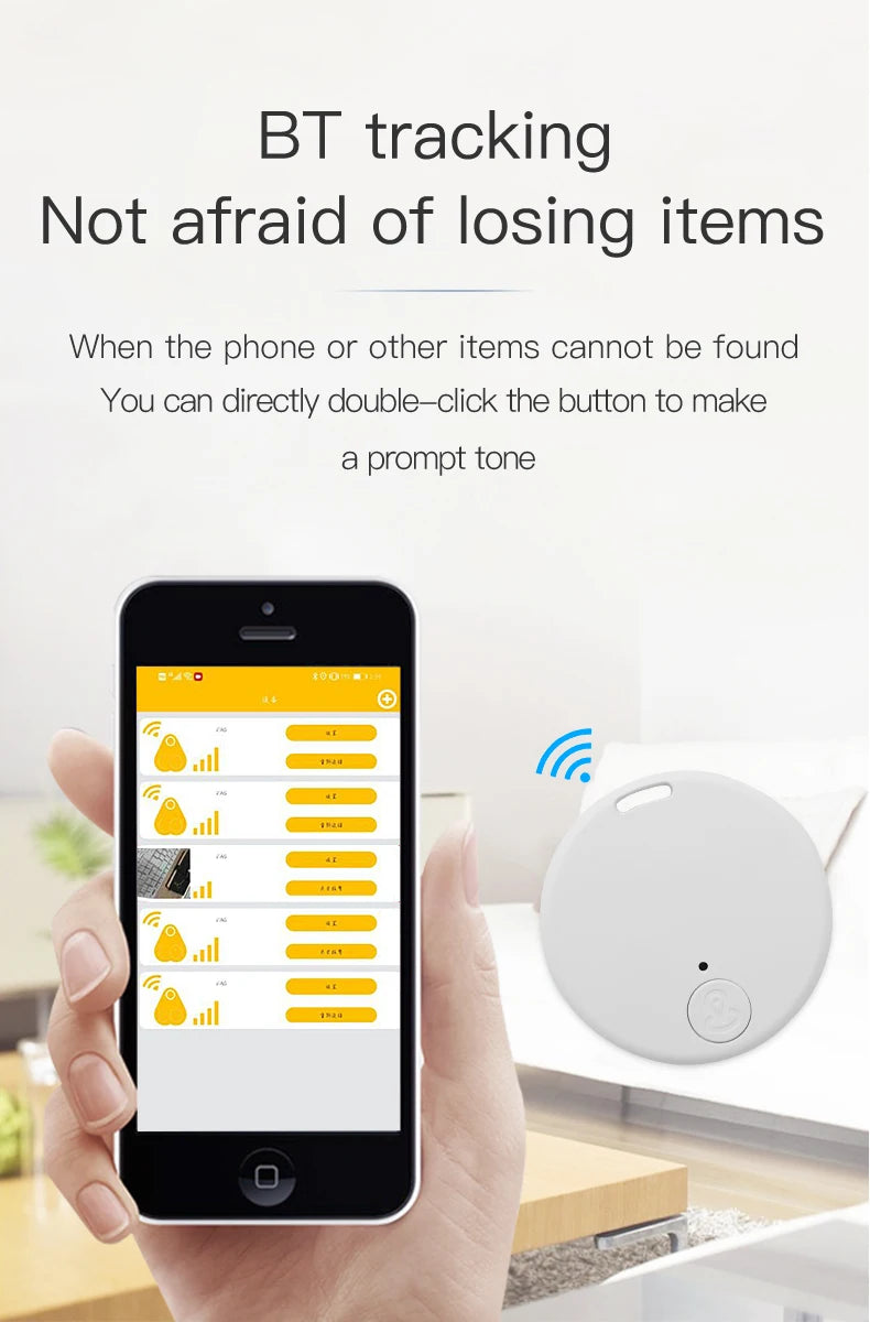 Mini GPS Locator AntiLost Alarm Wallet Keychain Smart Tag Bluetooth-Compatible Tracer Keychain Dog Pet Child Tracker Key Finder Beauty World Shop