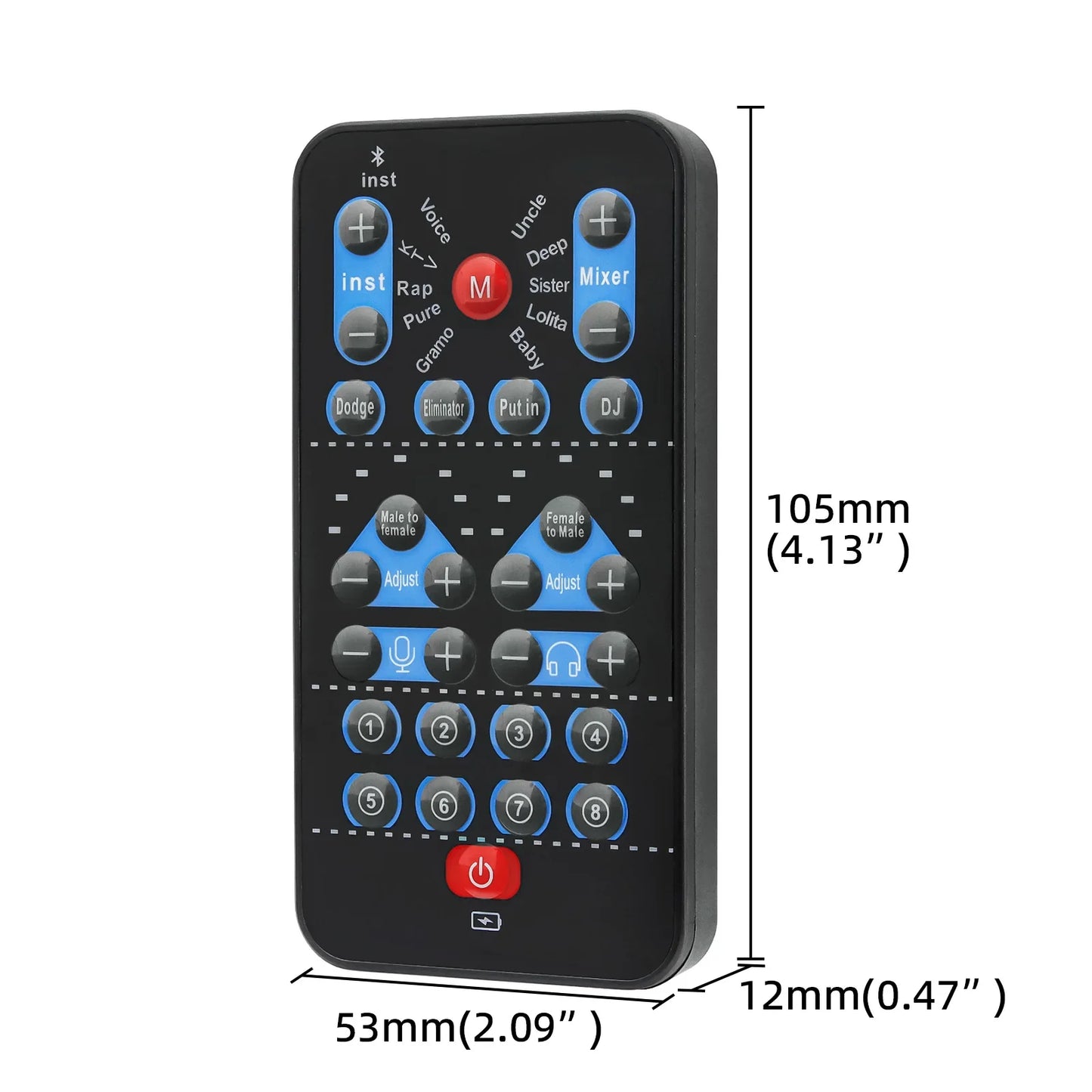 M10 Voice Changer Device Karaoke Function Male Female Voice Switch Universal Portable Sound Changer Card Fine Tuning for Live Beauty World Shop