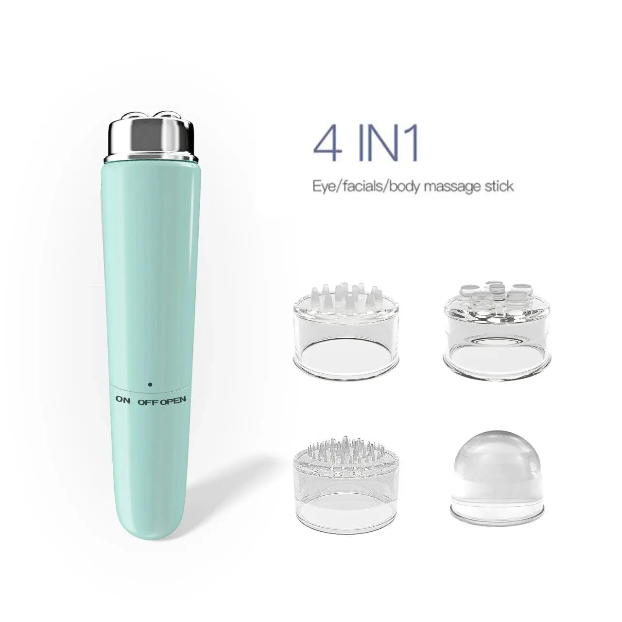 4 in 1 Electric Eye Massager Micro Vibration Facial Beauty Instrument for Relax Eye Dark Circles Eye Bags Puffiness Eye Massage Beauty World Shop