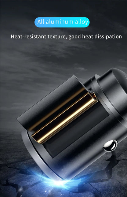 100W/200W QC3.0 PD Mini Car Charger 12-24V Lighter Fast Charging Car USB Type C Charger for Xiaomi Samsung Huawei iPhone Power Beauty World Shop