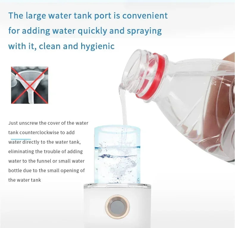 Mini Portable Humidifier Nano Mister Facial Steamer Device Beauty Spray Hydrating Apparatus Cold Spray Apparatus Rechargeable Beauty World Shop
