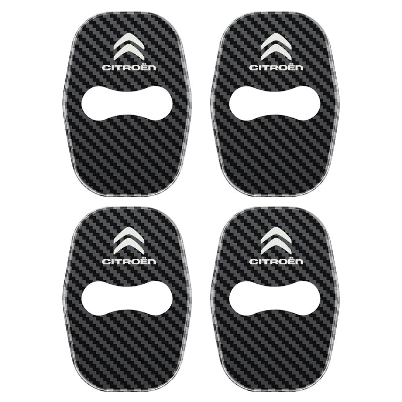 Metal Car Door Lock Cover for Citroen C4 C3-XR C5 Aircross C6 C-quatre Picasso C-Elysee C4L C3L Emblem Stickers Badge Beauty World Shop